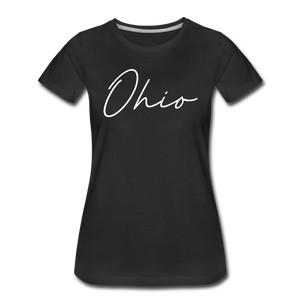 Ohio County Cursive Women's T-Shirt - black