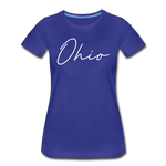 Ohio County Cursive Women's T-Shirt - royal blue