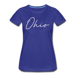 Ohio County Cursive Women's T-Shirt - royal blue