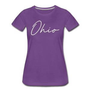 Ohio County Cursive Women's T-Shirt - purple