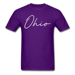 Ohio County Cursive T-Shirt - purple