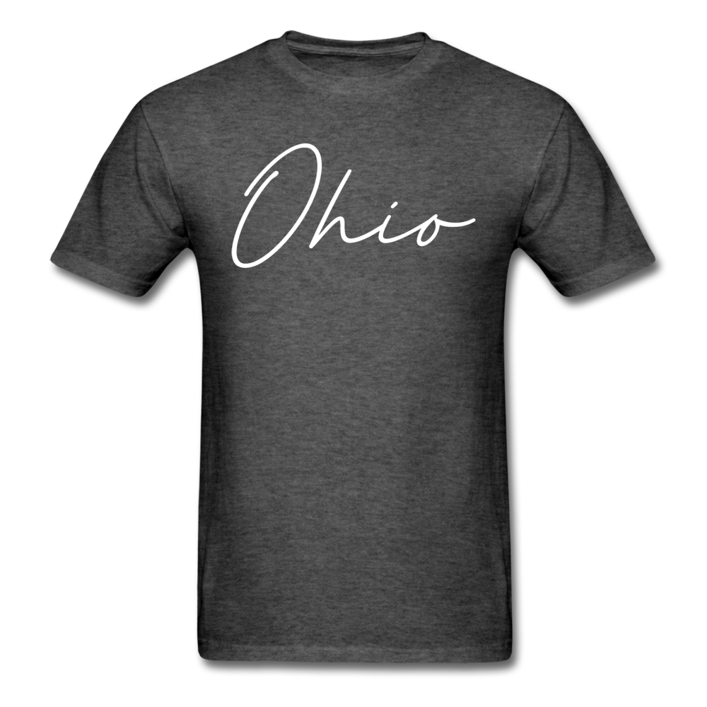 Ohio County Cursive T-Shirt - heather black