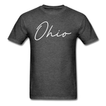 Ohio County Cursive T-Shirt - heather black