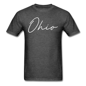 Ohio County Cursive T-Shirt - heather black