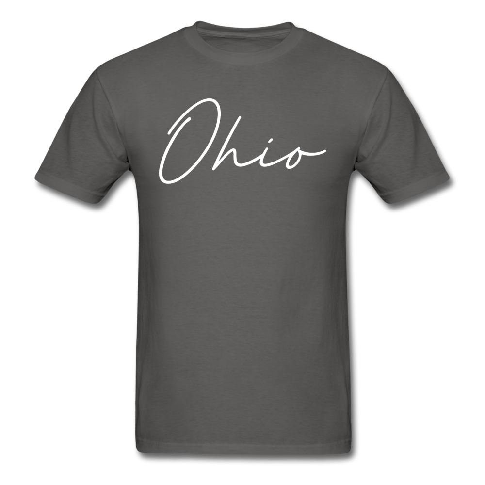 Ohio County Cursive T-Shirt - charcoal