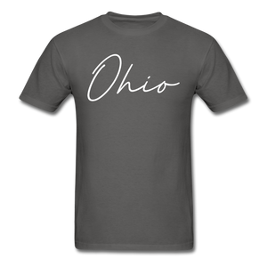 Ohio County Cursive T-Shirt - charcoal