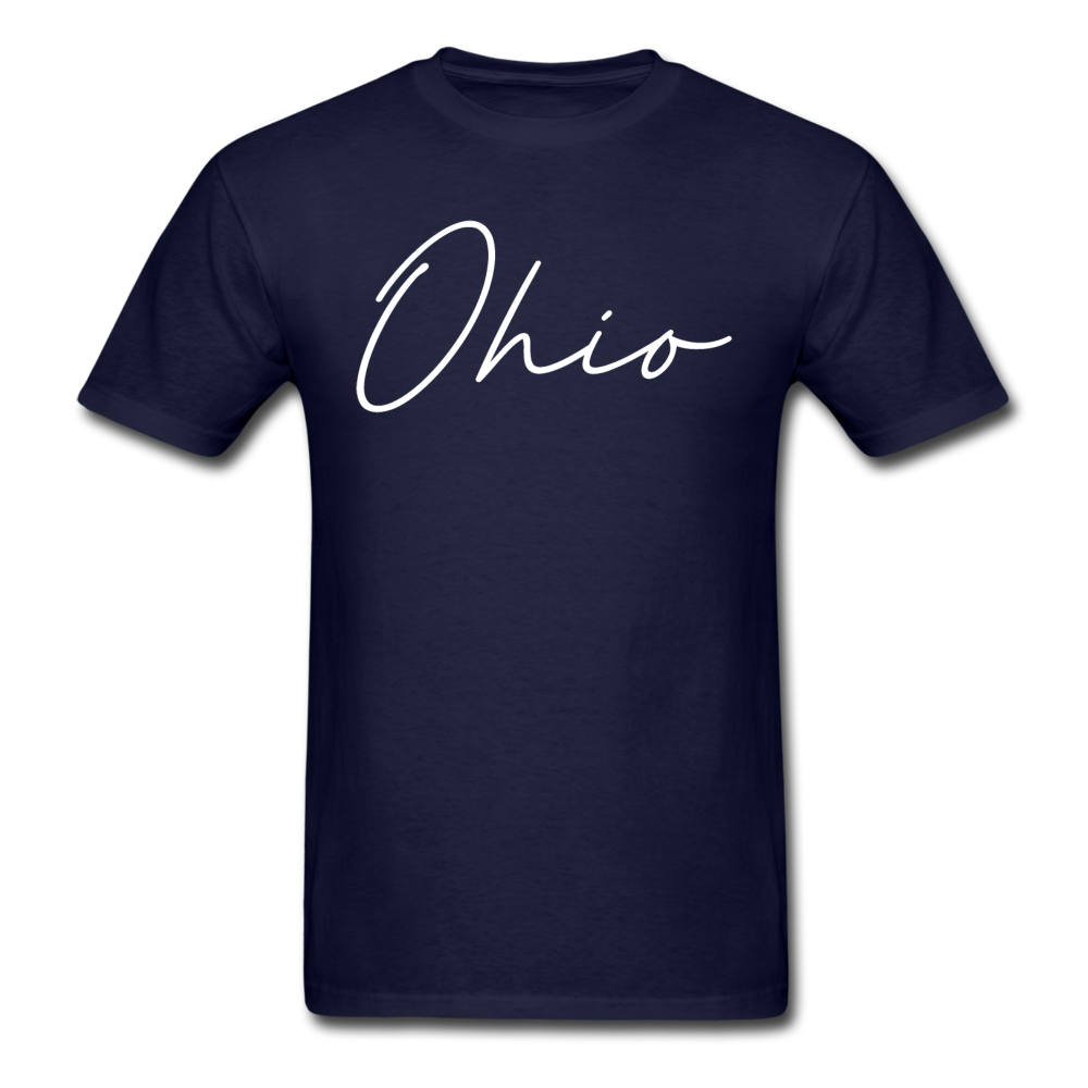 Ohio County Cursive T-Shirt - navy