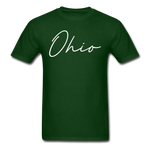 Ohio County Cursive T-Shirt - forest green