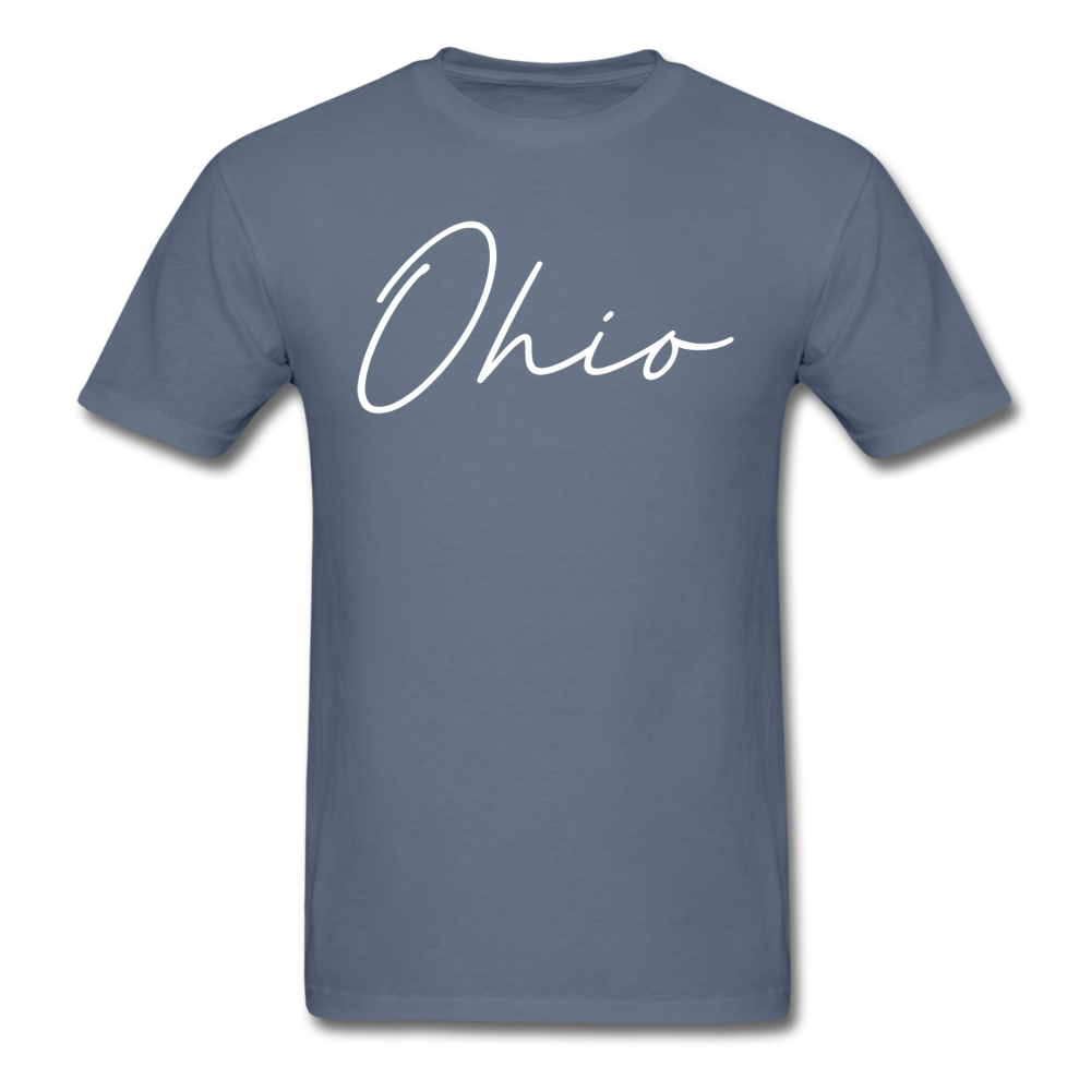 Ohio County Cursive T-Shirt - denim