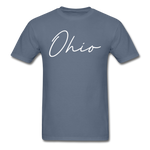 Ohio County Cursive T-Shirt - denim