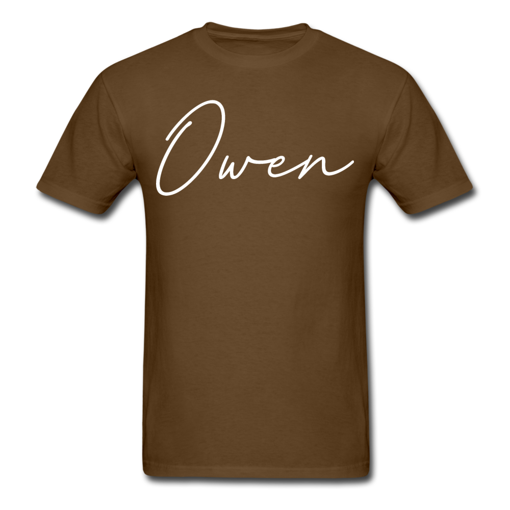 Owen County Cursive T-Shirt - brown