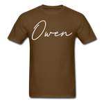 Owen County Cursive T-Shirt - brown