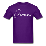 Owen County Cursive T-Shirt - purple
