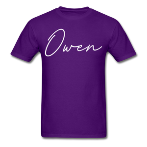 Owen County Cursive T-Shirt - purple