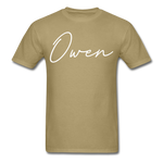Owen County Cursive T-Shirt - khaki