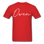 Owen County Cursive T-Shirt - red
