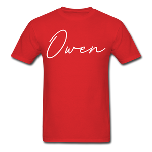Owen County Cursive T-Shirt - red