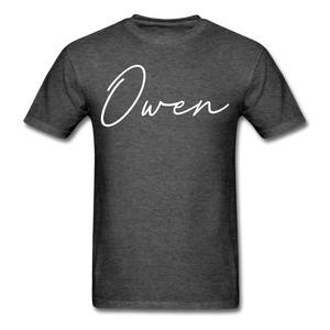 Owen County Cursive T-Shirt - heather black