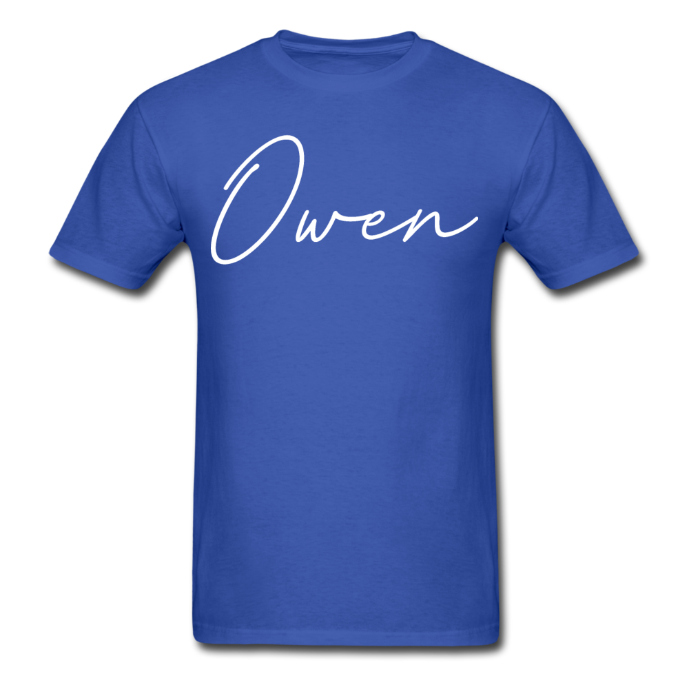 Owen County Cursive T-Shirt - royal blue