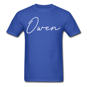 Owen County Cursive T-Shirt - royal blue