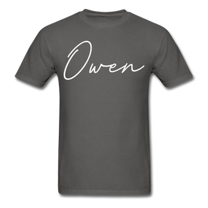 Owen County Cursive T-Shirt - charcoal