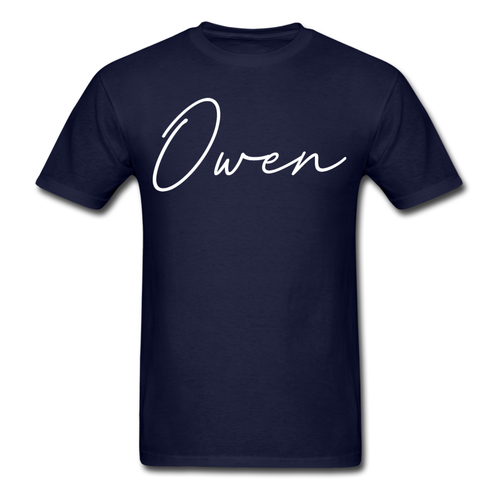Owen County Cursive T-Shirt - navy