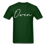 Owen County Cursive T-Shirt - forest green