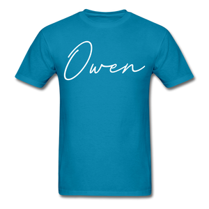 Owen County Cursive T-Shirt - turquoise