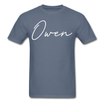 Owen County Cursive T-Shirt - denim