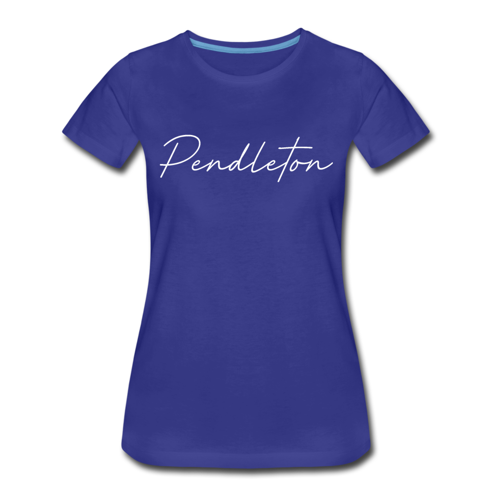 Pendleton County Cursive Women's T-Shirt - royal blue