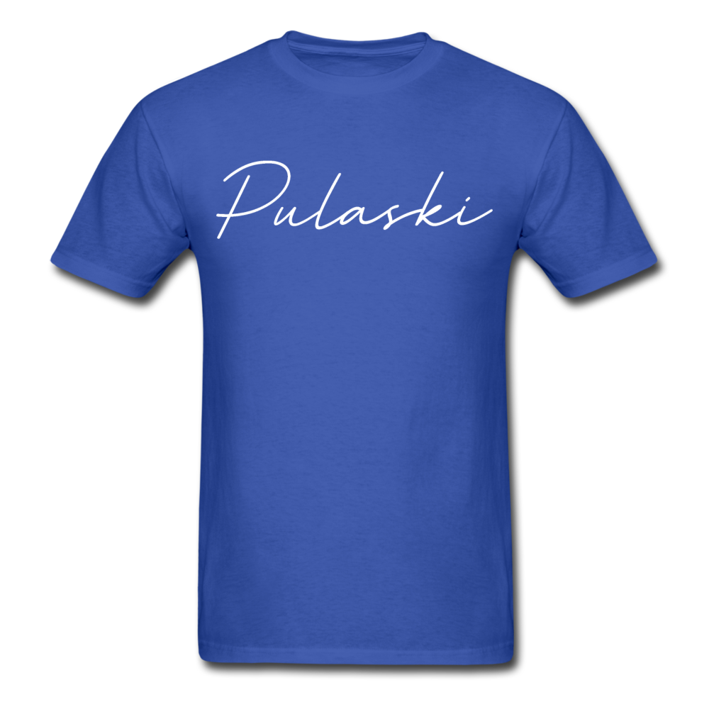 Pulaski County Cursive T-Shirt - royal blue