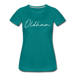 Oldham County Cursive Women's T-Shirt - teal