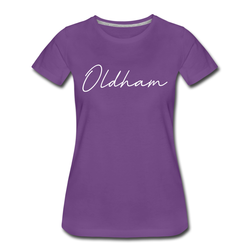 Oldham County Cursive Women's T-Shirt - purple