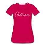 Oldham County Cursive Women's T-Shirt - dark pink