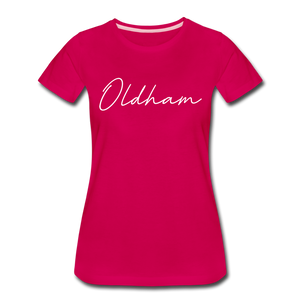 Oldham County Cursive Women's T-Shirt - dark pink