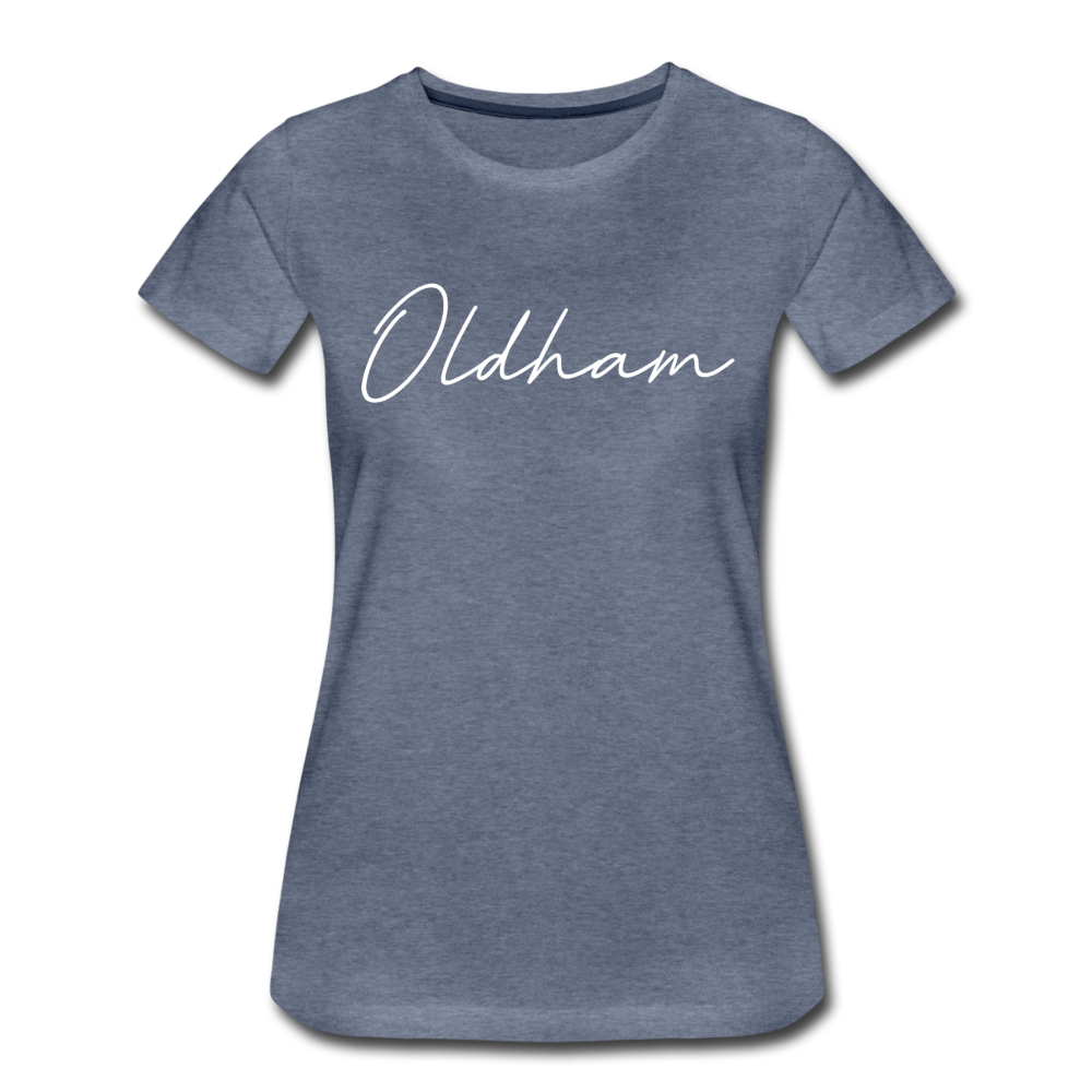 Oldham County Cursive Women's T-Shirt - heather blue