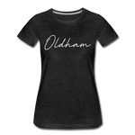 Oldham County Cursive Women's T-Shirt - charcoal gray