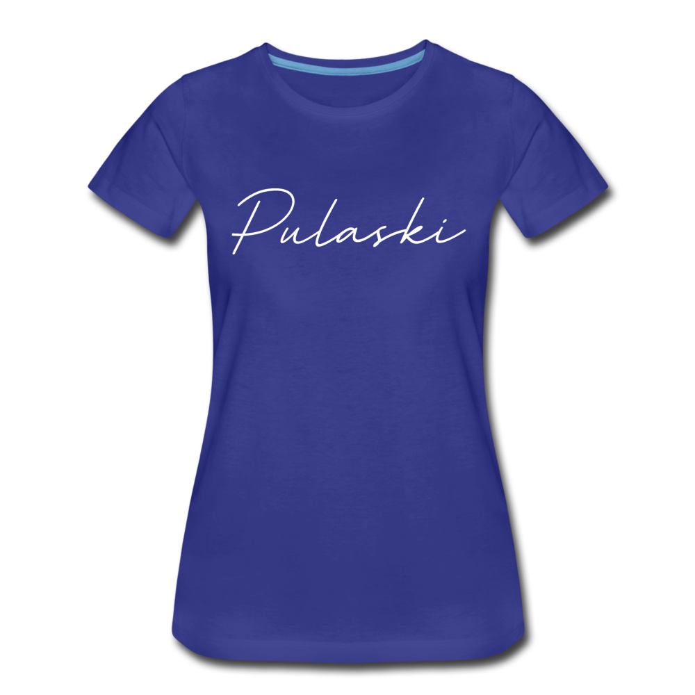 Pulaski County Cursive Women's T-Shirt - royal blue