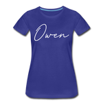 Owen County Cursive Women's T-Shirt - royal blue