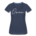 Owen County Cursive Women's T-Shirt - navy