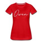 Owen County Cursive Women's T-Shirt - red