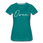 Owen County Cursive Women's T-Shirt - teal