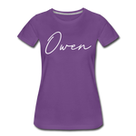 Owen County Cursive Women's T-Shirt - purple