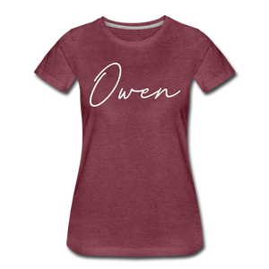 Owen County Cursive Women's T-Shirt - heather burgundy