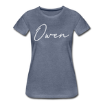 Owen County Cursive Women's T-Shirt - heather blue