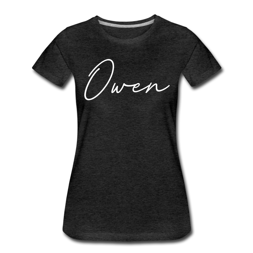 Owen County Cursive Women's T-Shirt - charcoal gray