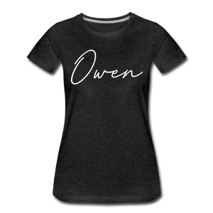 Owen County Cursive Women's T-Shirt - charcoal gray