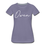 Owen County Cursive Women's T-Shirt - washed violet