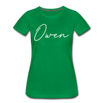 Owen County Cursive Women's T-Shirt - kelly green