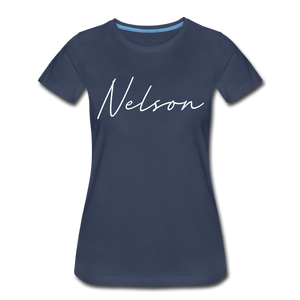 Nelson County Cursive Women's T-Shirt - navy